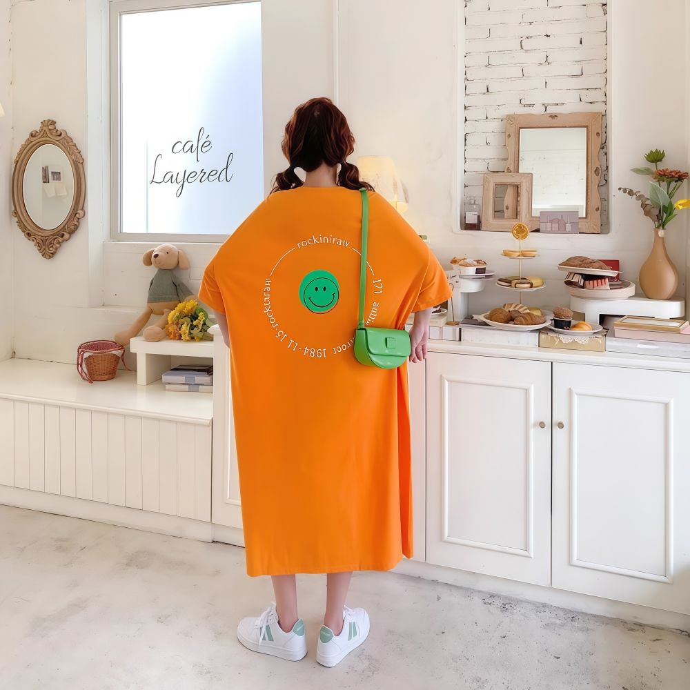 First fat mm large size women's clothing pure cotton fashionable loose slimming and age-reducing new casual dress summer clothes