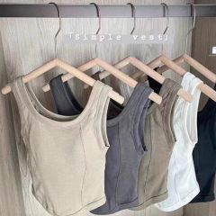 帶胸墊吊帶小背心女夏季2025新款內搭外穿工字防走光美背無袖上衣