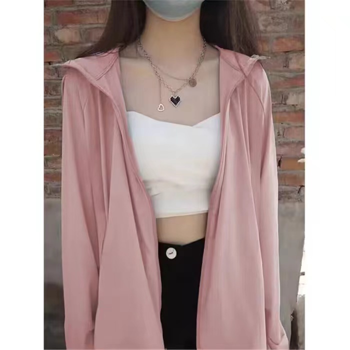 防曬衣女款上衣2025新款正肩冰絲防曬服防紫外線夏季薄款開衫外套