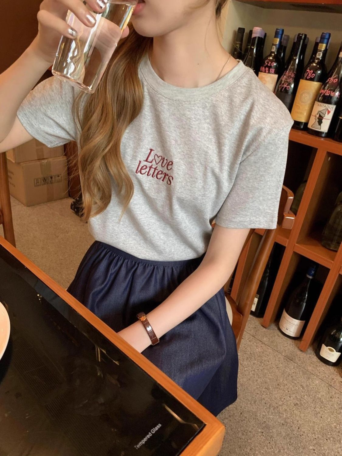 Short printed cute short-sleeved T-shirt for women's summer round neck top