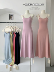 Alex Stevens women's spaghetti strap dress, flowing long dress, sexy Kardashian style, solid color, spring and summer dress