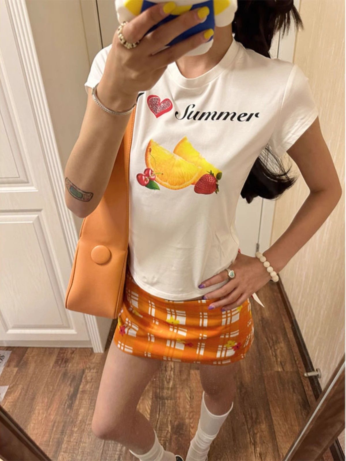 1*1純棉 常規款正肩短袖 高彈力新款夏季修身顯瘦洋氣上衣