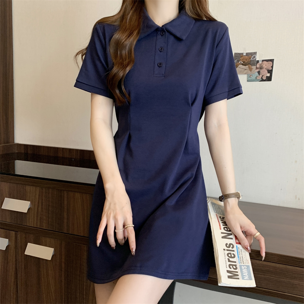 Real shot of pure beads, summer clothes, women's waist-hugging drawstring mid-skirt