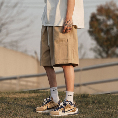 2025原版純棉工裝 夏季口袋工裝短褲高街寬鬆五分褲