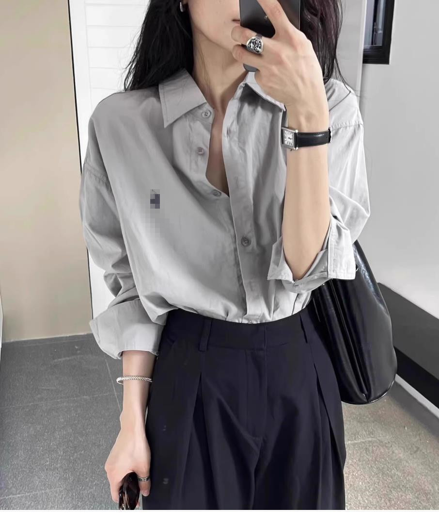 White linen shirt for women summer small jacket embroidered long-sleeved sunscreen shirt loose casual cotton linen top