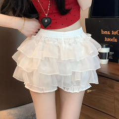 Real photos of pumpkin pants and skirts for cake skirts and anti-exposure multi-layer puffy skirts cute base safety pants short skirts for women