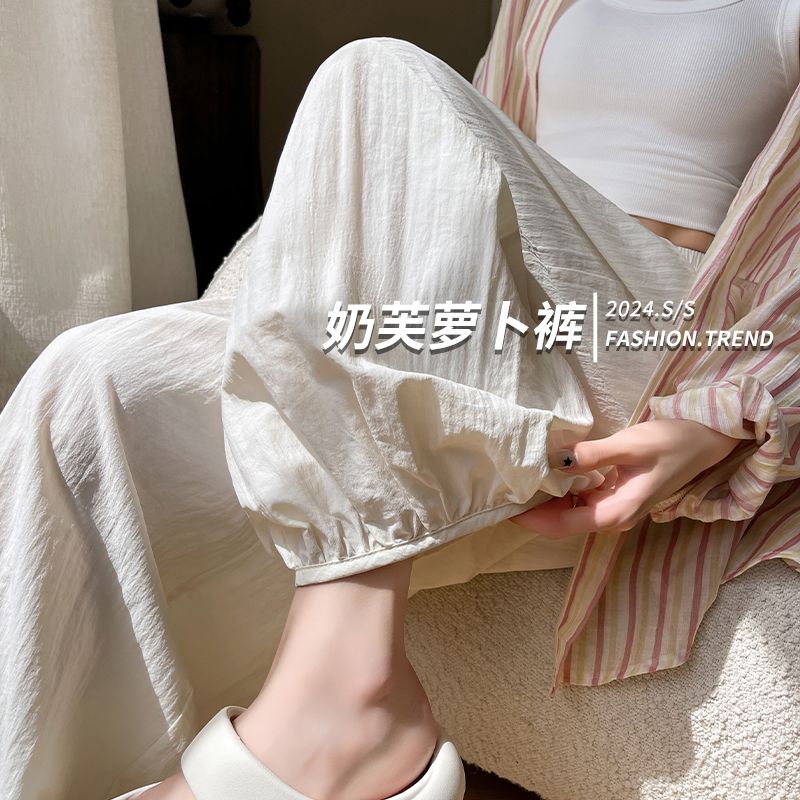 Women's 2025 Summer Quick-Dry Sunscreen Mosquito-Proof Lantern Pants, Thin Model, Yamamoto Casual Air-Conditioned Nine-Inch Hem Leggings