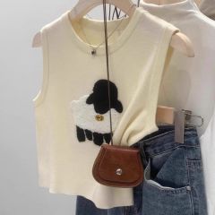天貓質量針織小背心女夏季2025新款內搭外穿無袖t恤短款上衣