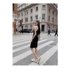 Shipped Fake two-piece vest suspender dress for women's summer 2025 summer new sleeveless slim skirt