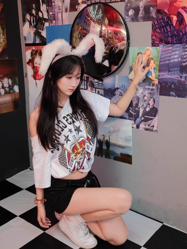 Ice porcelain cotton 32 original pure cotton pull holder 200g 95 cotton 5 spandex super smooth and off-shoulder short-sleeved T-shirt for women