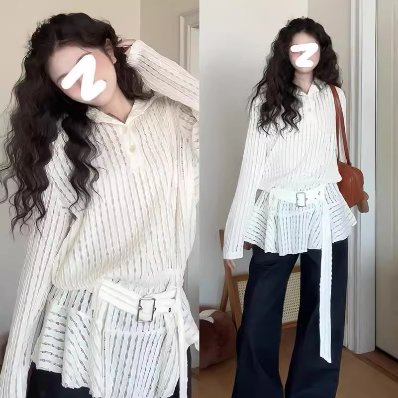 Official picture French hollow women's new spring and summer design loose T-shirt mid-length top hooded sweatshirt dress