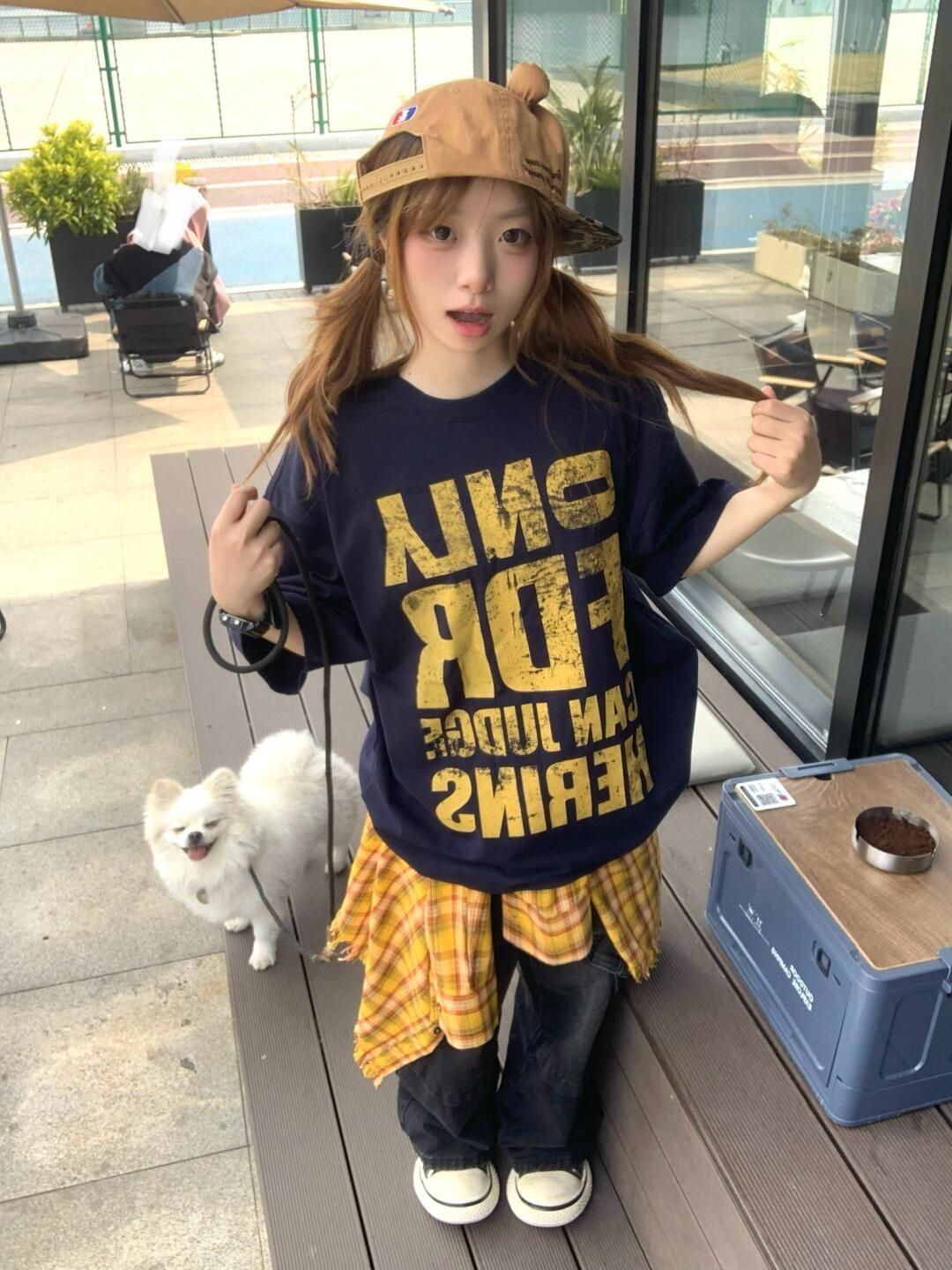 High-quality pure cotton 200g combed tight cotton live broadcast same product front printed loose short-sleeved T-shirt for women