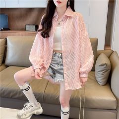 Photographed 2025 Summer Medium-Long Sleeve Shirt, Thin Outerwear, Versatile Stylish Sun Protection Jacket for Women