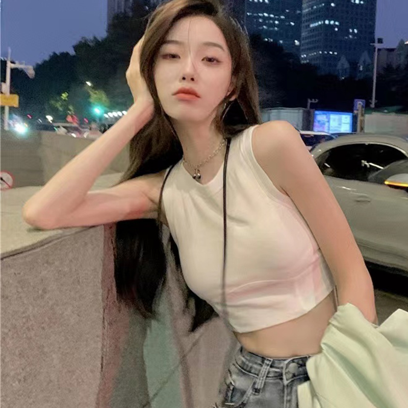 Summer, beautiful back, women's summer bra, inner and outer bra, sleeveless T-shirt, chest pad top sports
