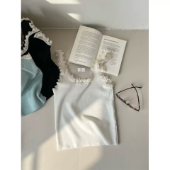 純欲蕾絲花邊吊帶背心女裝夏季新款泰式辣妹外穿短款美背針織上衣