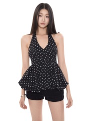 WITHMIN suspender vest for women 2025 new slim slim neck sleeveless top design niche women's clothing