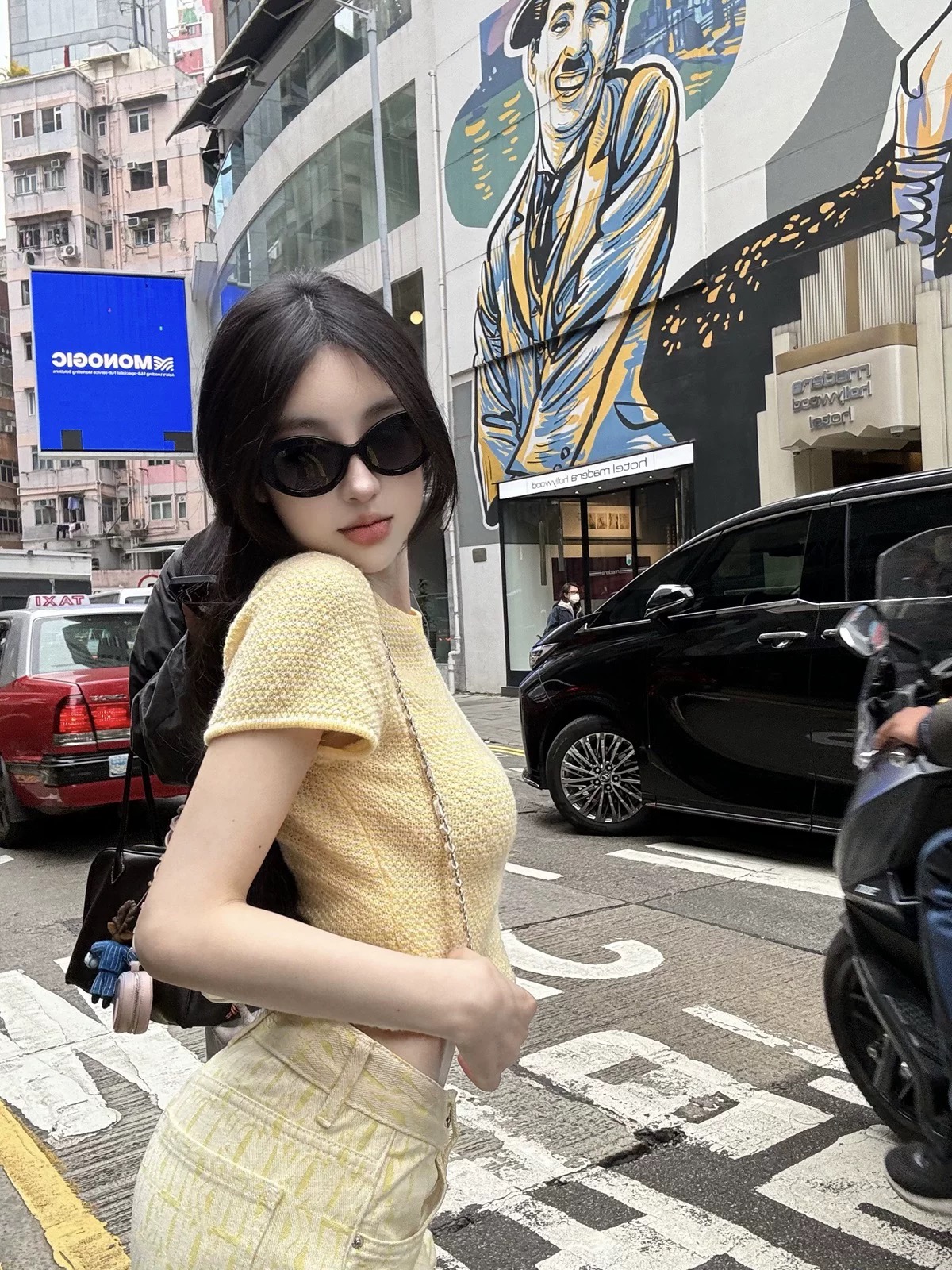 woppei butter sunny round neck slim chane1 pair line goose yellow 30 wool knitted short sleeves for women