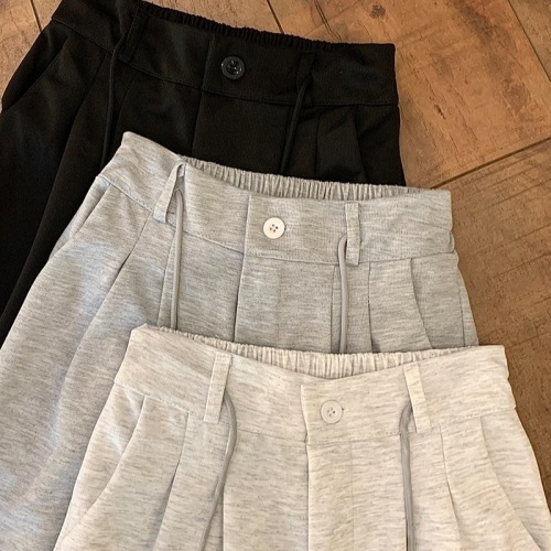 Real shot 250g Xinyang autumn suit pants for women drawstring new high waist droop wide-leg pants casual pants