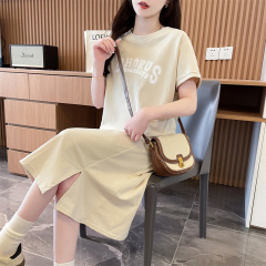 Photographed Pure Cotton Quality/Backless Collar/Relaxed Waist Pleated Flapping Sleeve Casual Dress