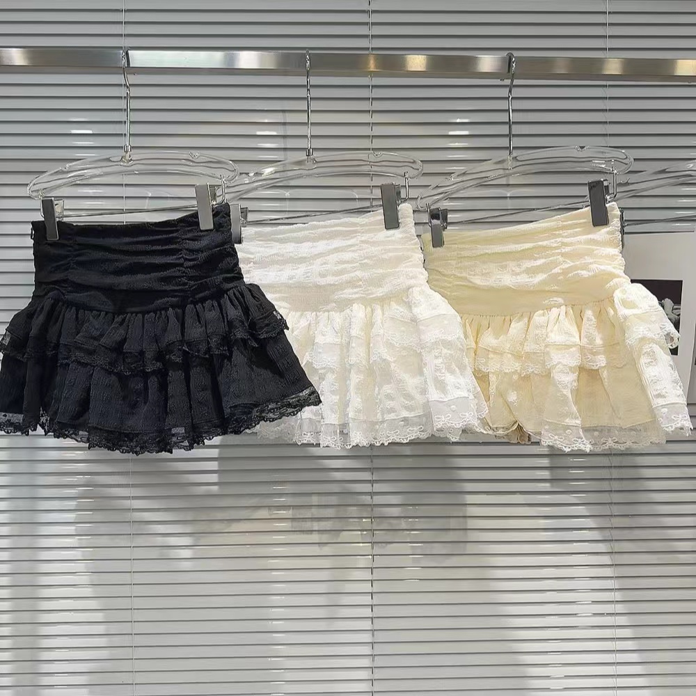 Original fabric original method ~ Sweet lace ballet pure and stylish high waist flower bud skirt lace skirt skirt