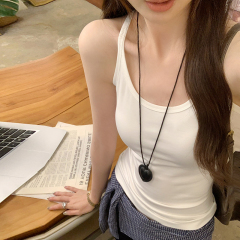 Real photos Thai cool, pure and ardent sleeveless suspender vest for women 2025 summer new beautiful sexy hot girl top