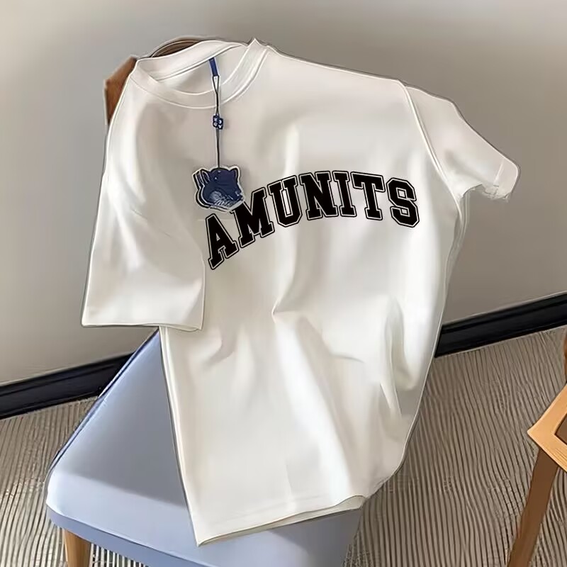 Summer short-sleeved T-shirt new design niche round neck printed letters versatile loose top