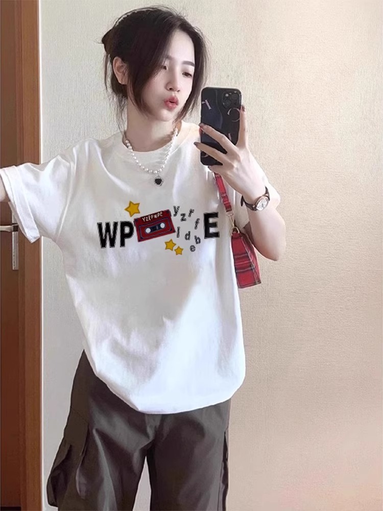 首發實拍 質量純棉後包領大碼女裝短袖t恤女