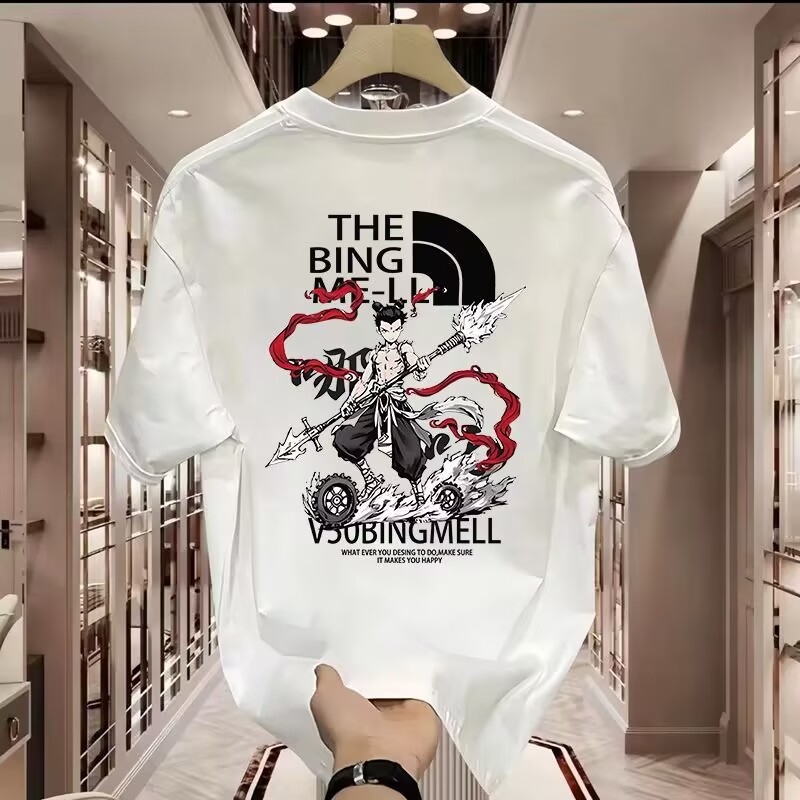 National trend Nezha printed half-sleeved T-shirt in summer new couple short-sleeved loose ins trendy tops trendy women