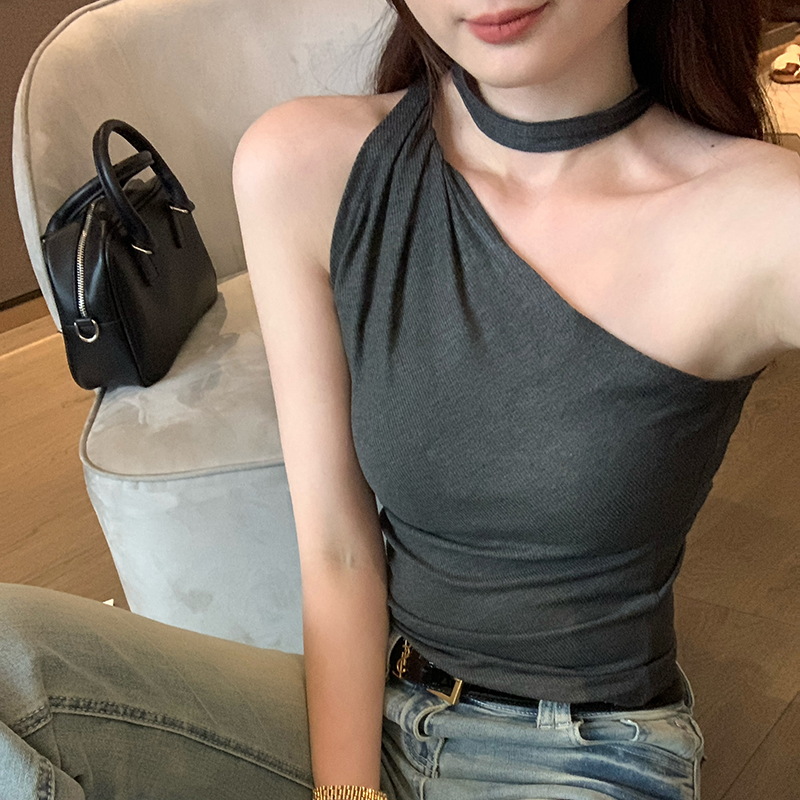 Real photo of hot girl style lace splicing suspender vest for women in summer 2025 new style sleeveless top