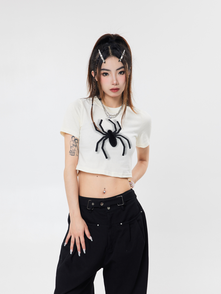 實拍 21支純棉 質量 設計感字母刺繡新款中長款背心上衣