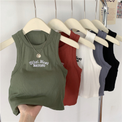 實拍92粘膠纖維8氨綸夏季新款修身內搭背心女