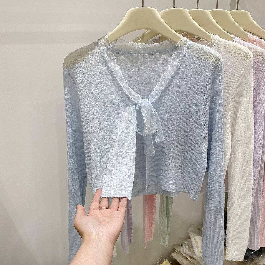 Four Season Qing 2025 new knitted shawl cardigan for women long-sleeved short fashion versatile casual knitted cardigan