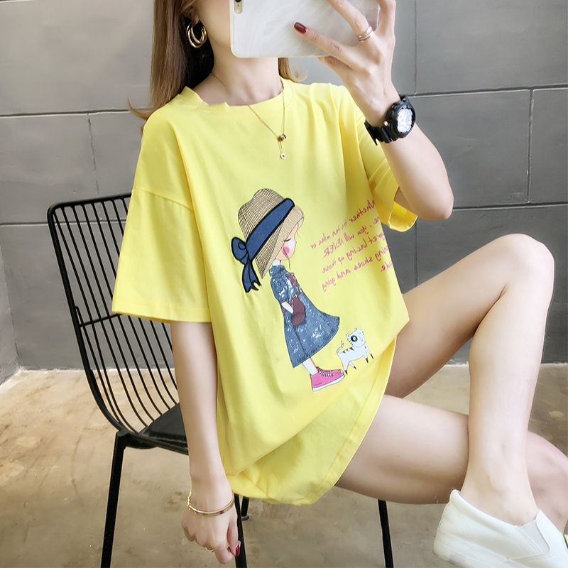 實拍 6535棉2025新款短袖t恤女春夏季寬鬆大碼胖mm200斤上衣