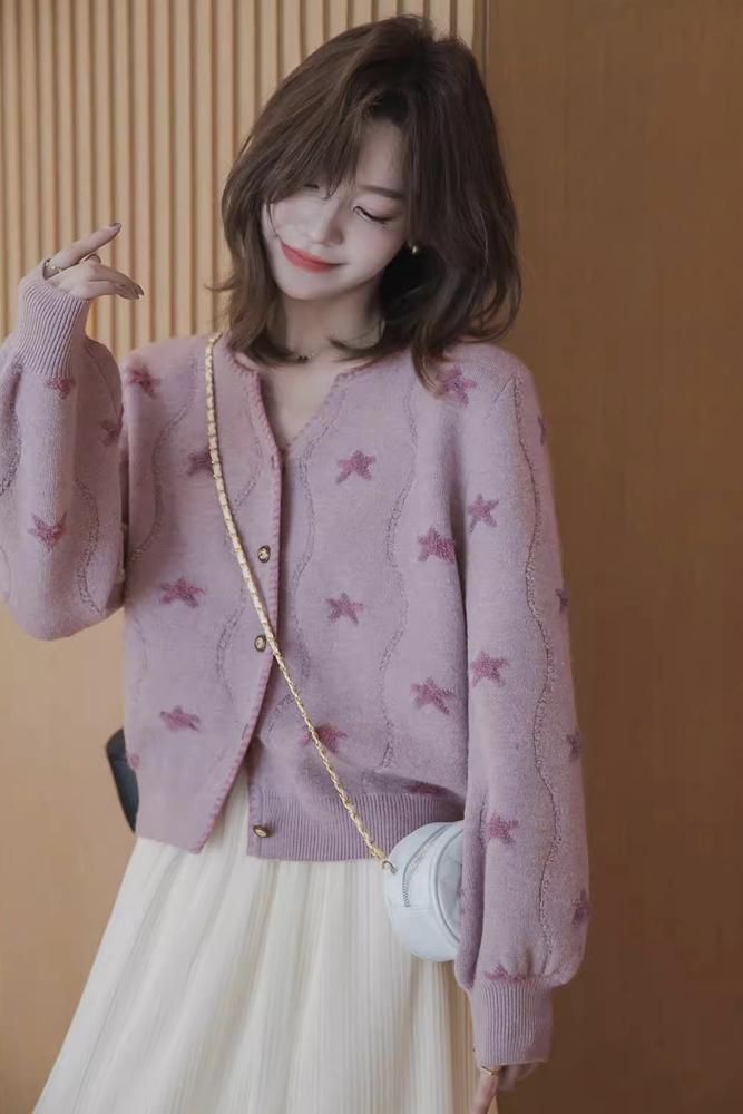 New loose slim cardigan short top for women in spring and autumn