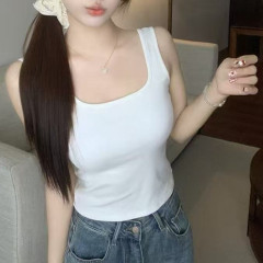 非實拍 短款後背交叉帶胸墊吊帶背心女外穿夏季內搭露背上衣