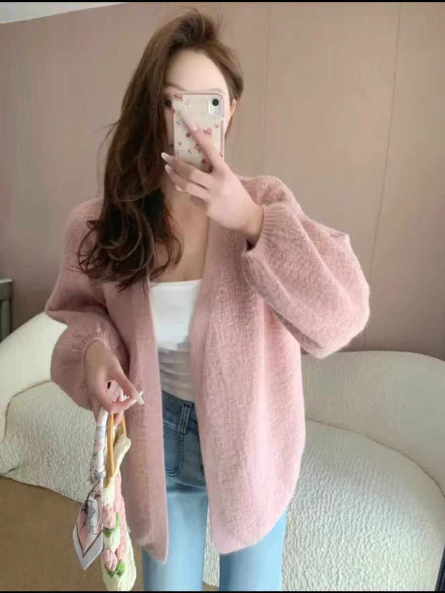 Women's 2025 Spring and Autumn Retro Small Lazy Soft Glutinous Jacket Slim and Versatile Top