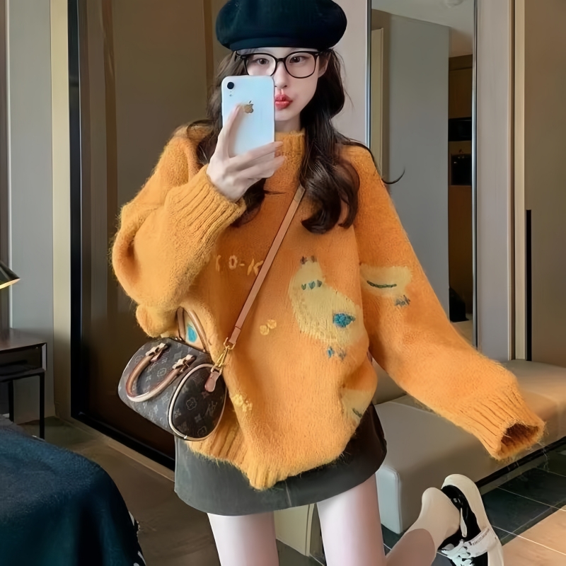 Pullover sweater for women 2025 new spring and summer soft and lazy casual casual sweater top