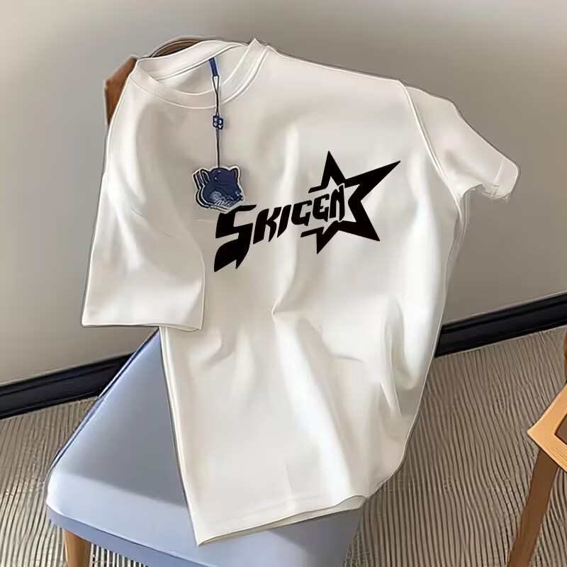 Summer short-sleeved T-shirt 2025 new design niche print versatile loose top