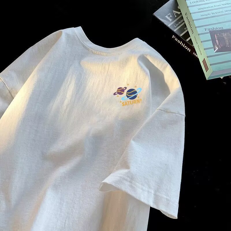 Korean version of summer short-sleeved women's T-shirt ins versatile new loose couple tops trendy