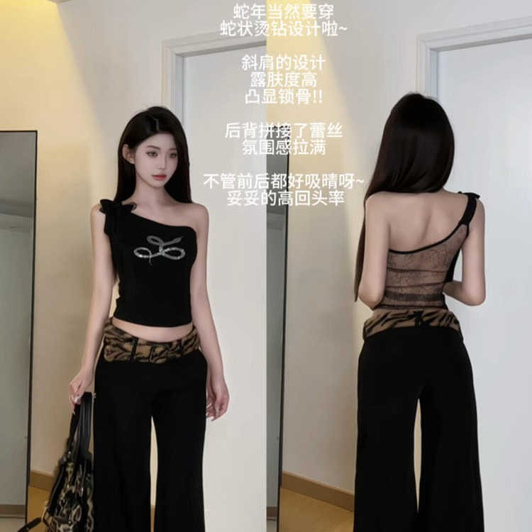 Korean cotton-free collar solid color slim suspender vest for women in summer pure sexy sexy versatile slim short top