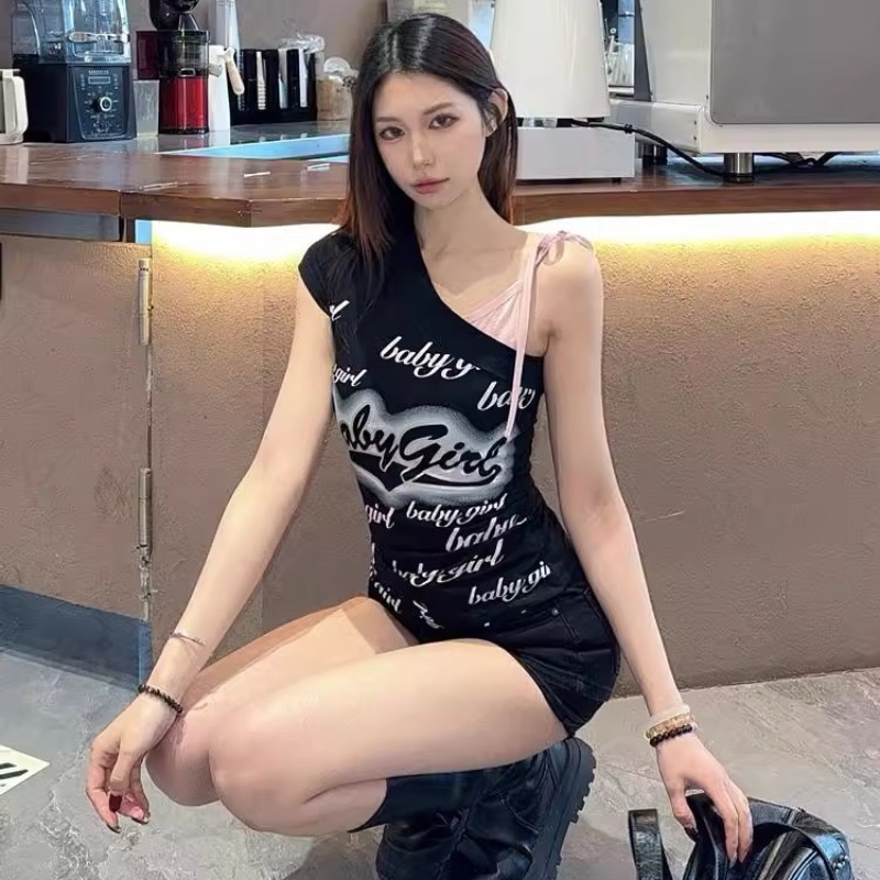 Korean-style elastic high-waisted midi A-line skirt with a gentle, romantic design—featuring ruffled accents and white color scheme—for women's spring/summer new collection