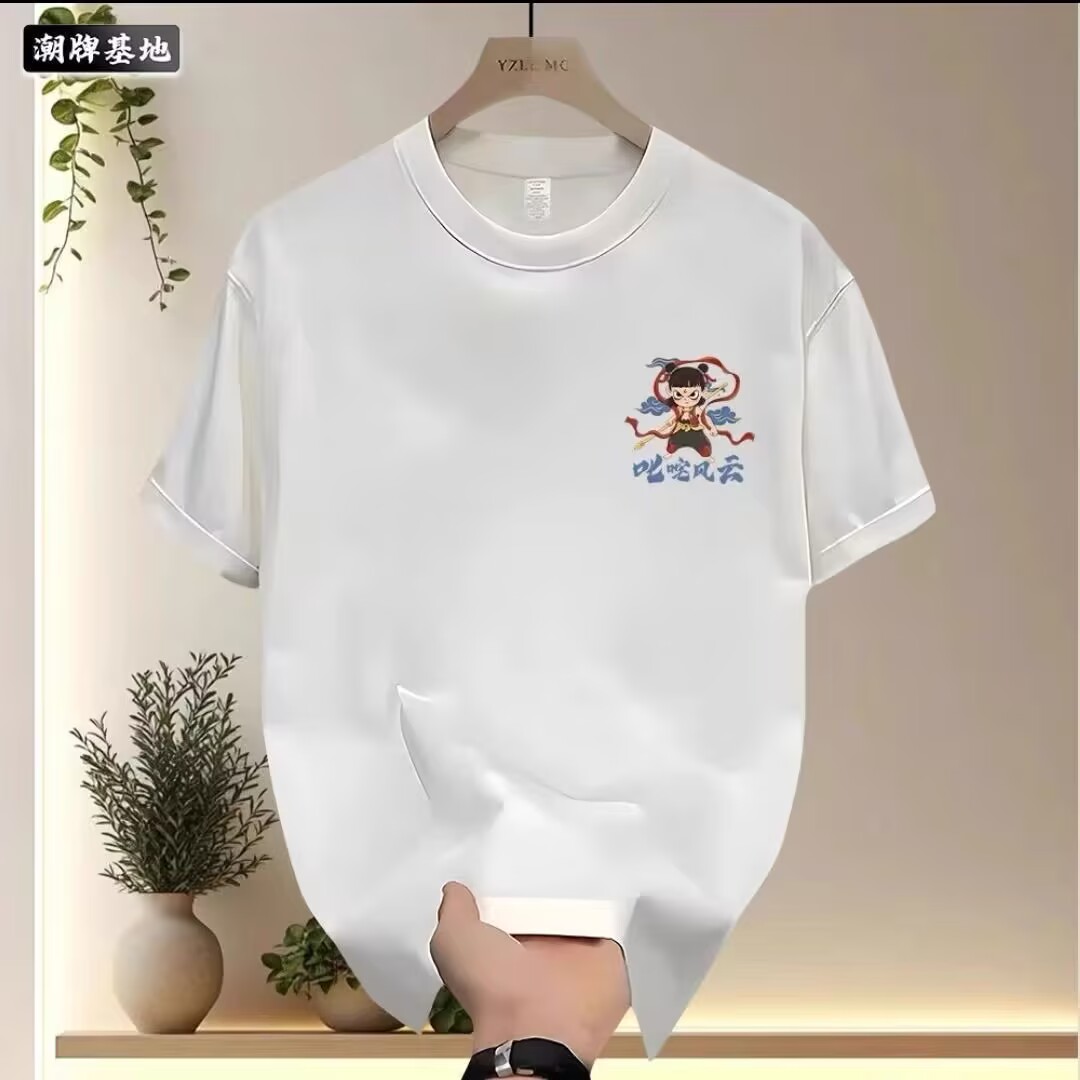 Short-sleeved T-shirt for women in summer loose slim design sense student retro niche American couple T-shirt for women