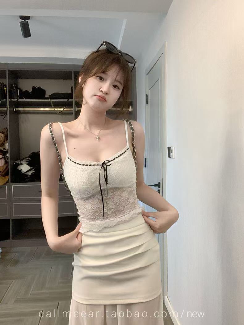 Official image original floral lace Chanel-style lace pure desire sweet spicy girl casual ultimate woman top