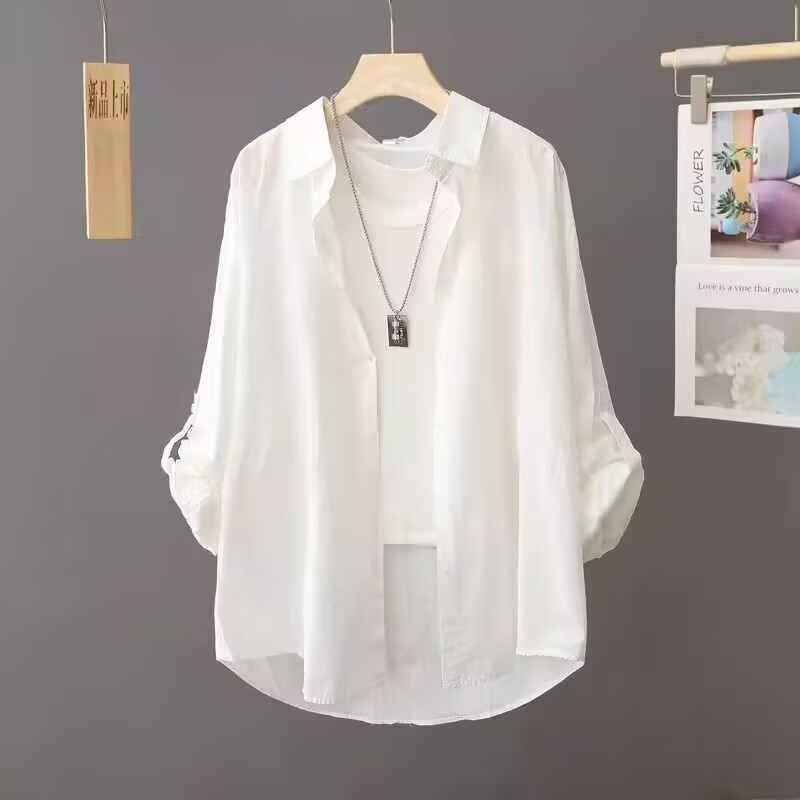 2025 summer new soft sunscreen shirt for women long-sleeved shirt thin outerwear cardigan jacket sunscreen clothes outdoor