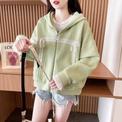 First Release Photoshoot Hua Mian Baseball Jacket 2025 New Hooded Top Plus Size College Style Retro Loose Cardigan Women
