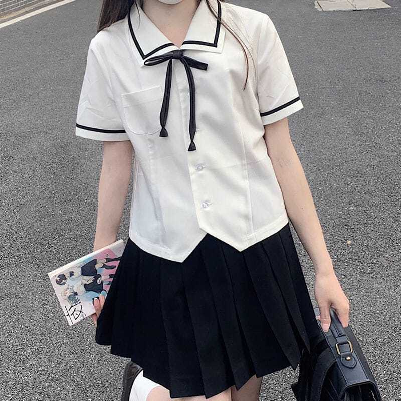 True Ideal Original Little Coconut JK Uniform Japanese Shirt Women's Summer New Short Sleeve Shirt College Style Campus