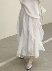 Real photo of Alice Fairyland Immortal Multi-layer Heavy Industry Lace Leather Half-length Skirt