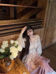 Mermaid Gradient Ruffled Fairy Skirt Temperament Sling Super Fairy Heavy Industry Dress