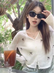 Zeng Xiaoxian Lazy Dream Summer thin slightly transparent sunscreen butterfly cardigan breathable and versatile casual top