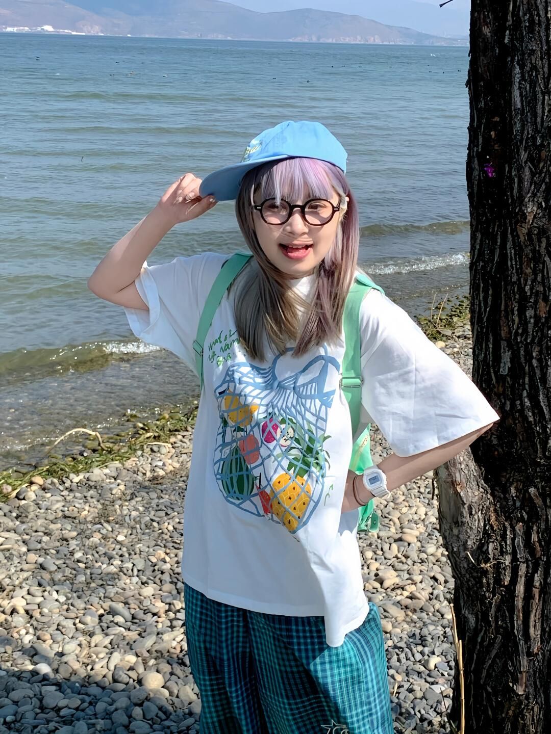 200克純棉短袖t恤女夏2025新款中長修身印花圓領上衣大碼女裝